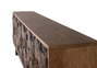 GINER Y COLOMER Aparador de 6 puertas en madera de acacia natural y negro